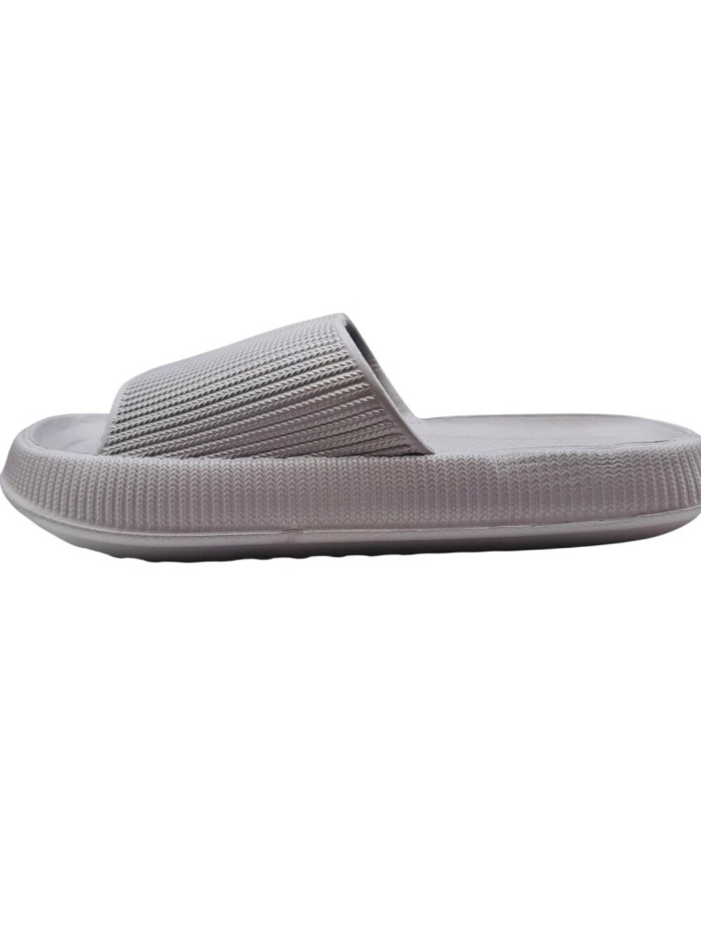 Freestyle Cream Slide Sandals With Textured Sole & Open Toe Design - Size 42/43